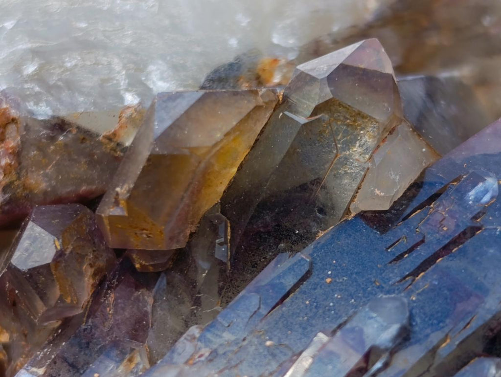 Natural Black Phantom Hematoid Quartz Cluster x 1 From Orange River, South Africa