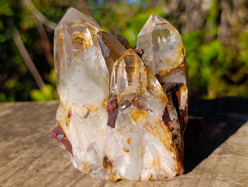 Natural Bright Clear Luena Quartz Crystal Cluster x 1 From Luena, Congo