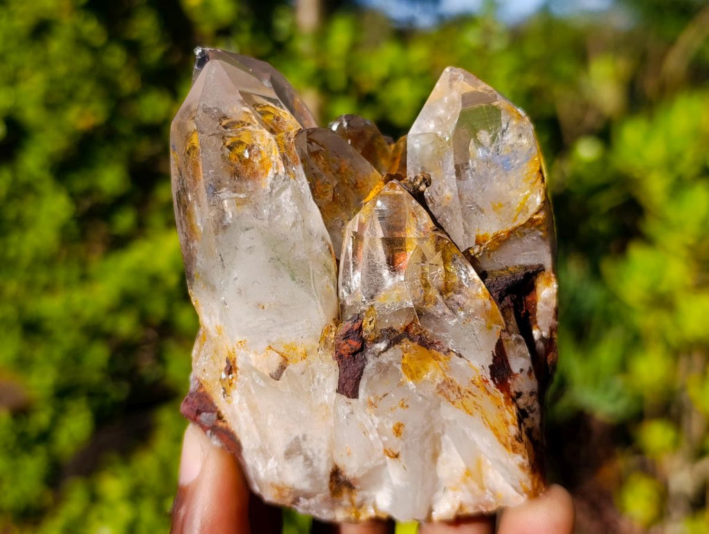 Natural Bright Clear Luena Quartz Crystal Cluster x 1 From Luena, Congo