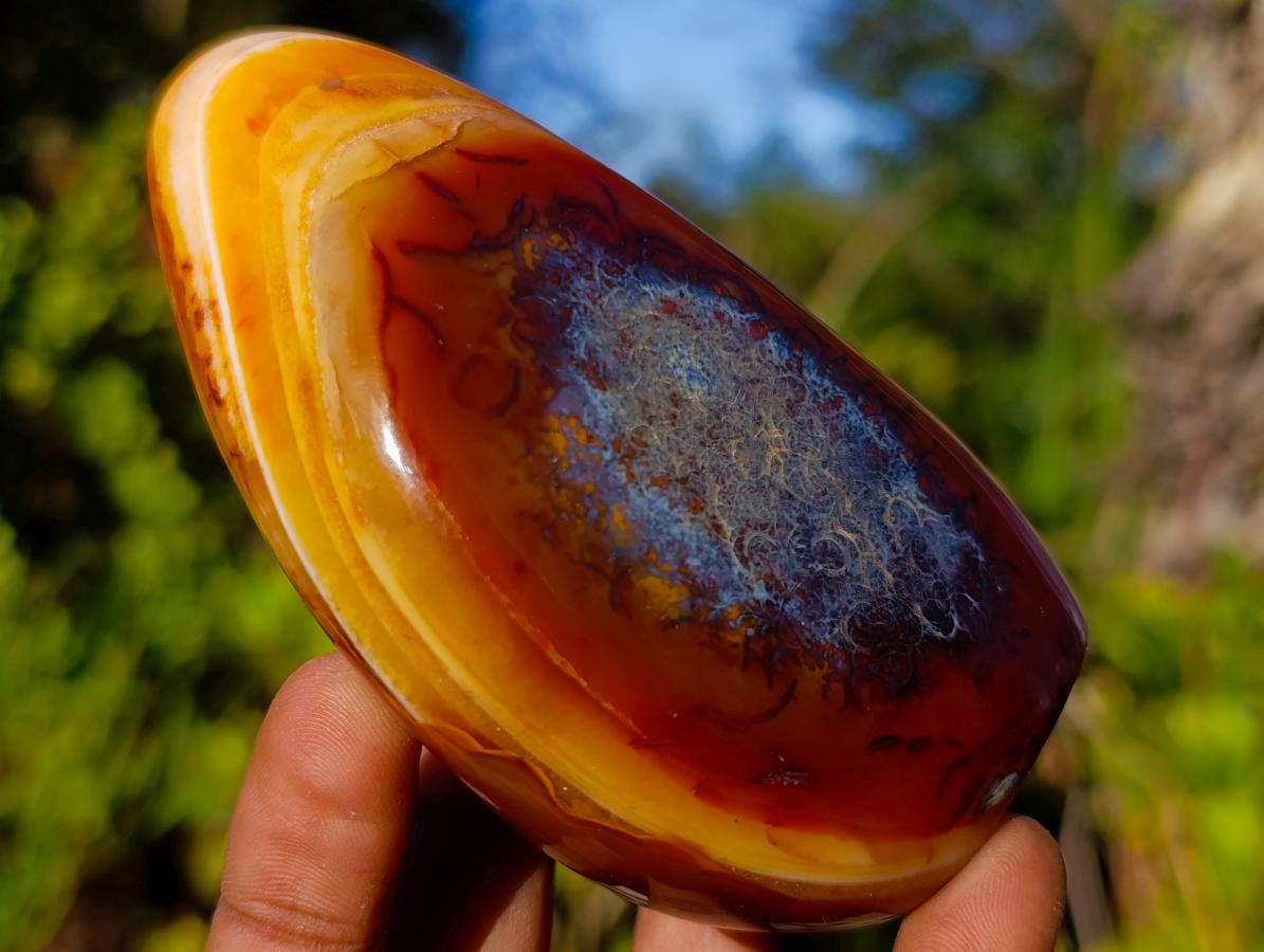 Polished Carnelian Gemstone Standing Display Piece x 1 From Madagascar