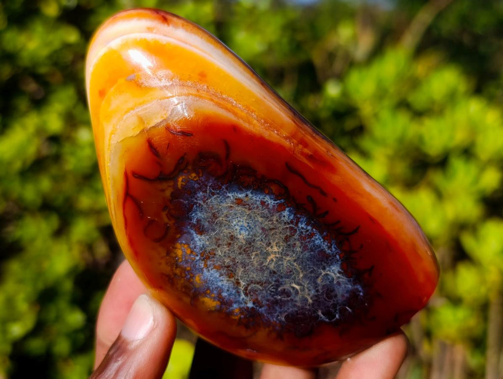 Polished Carnelian Gemstone Standing Display Piece x 1 From Madagascar