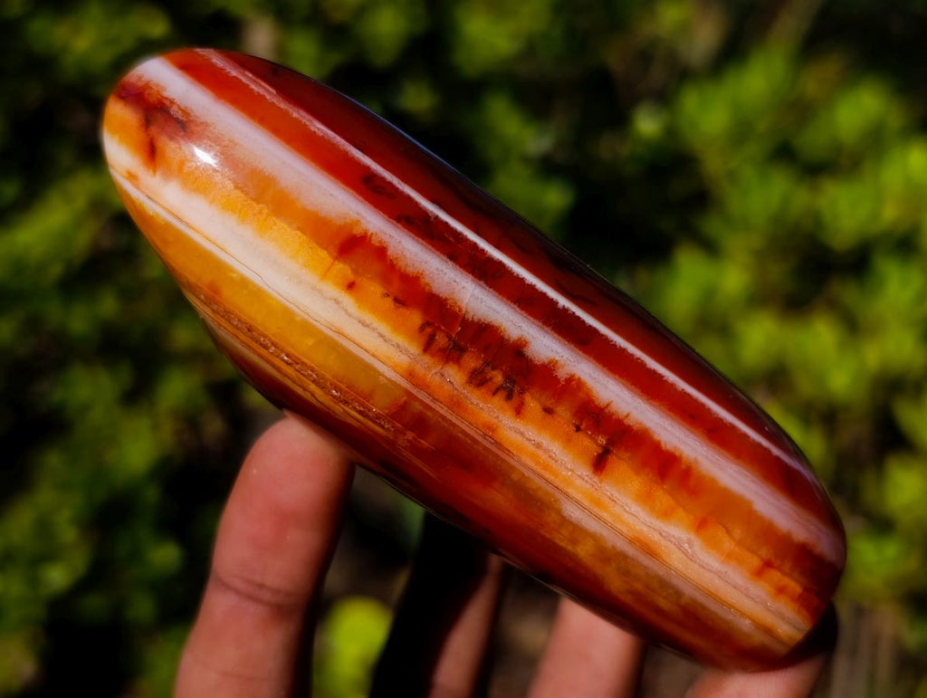 Polished Carnelian Gemstone Standing Display Piece x 1 From Madagascar