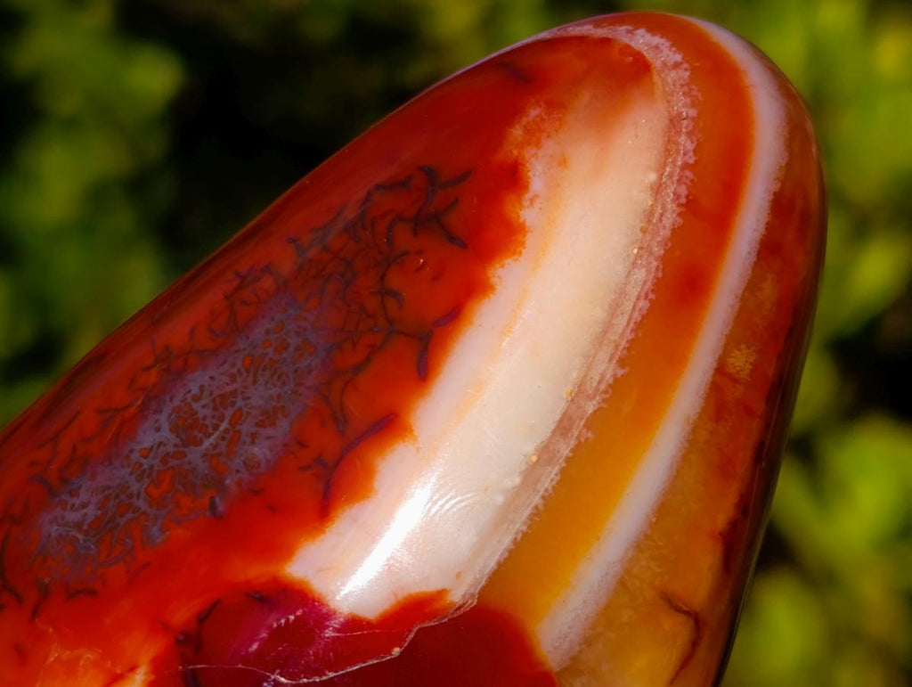 Polished Carnelian Gemstone Standing Display Piece x 1 From Madagascar