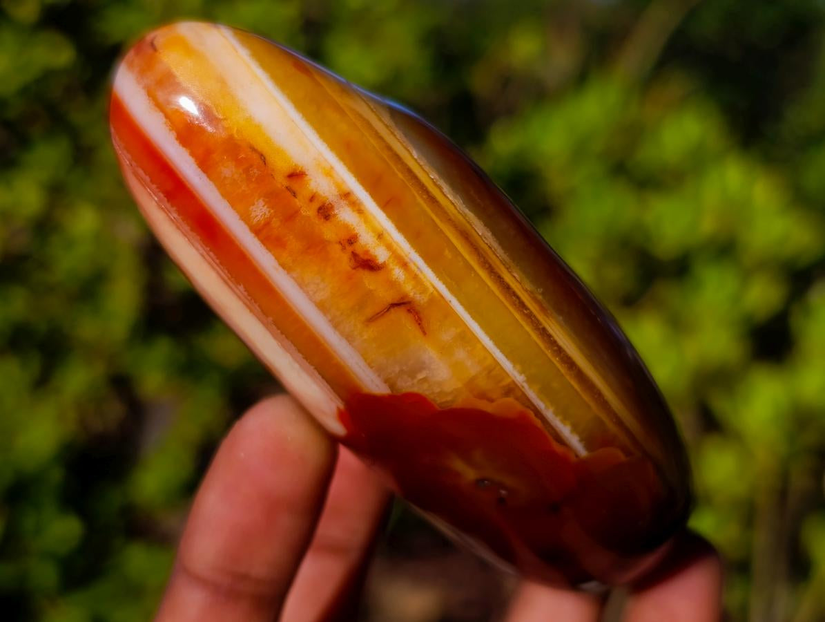 Polished Carnelian Gemstone Standing Display Piece x 1 From Madagascar