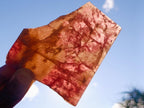 Polished Ultra Rare Pink Transvaal Jade Slice x 1 From Rustenburg, South Africa