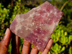 Polished Ultra Rare Pink Transvaal Jade Slice x 1 From Rustenburg, South Africa