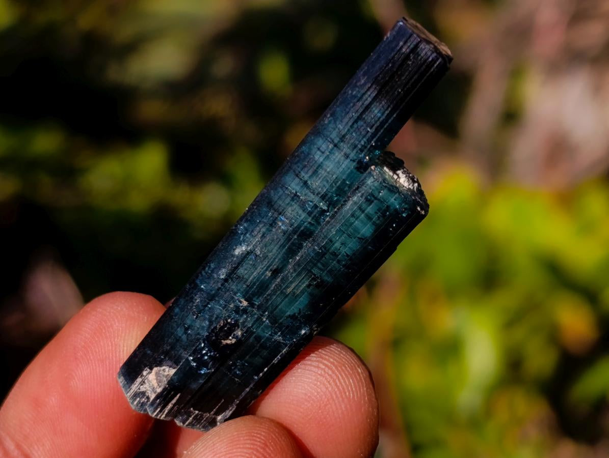 Natural Ultra Rare Blue Indicolite Tourmaline Crystal x 1 From Karibib, Namibia