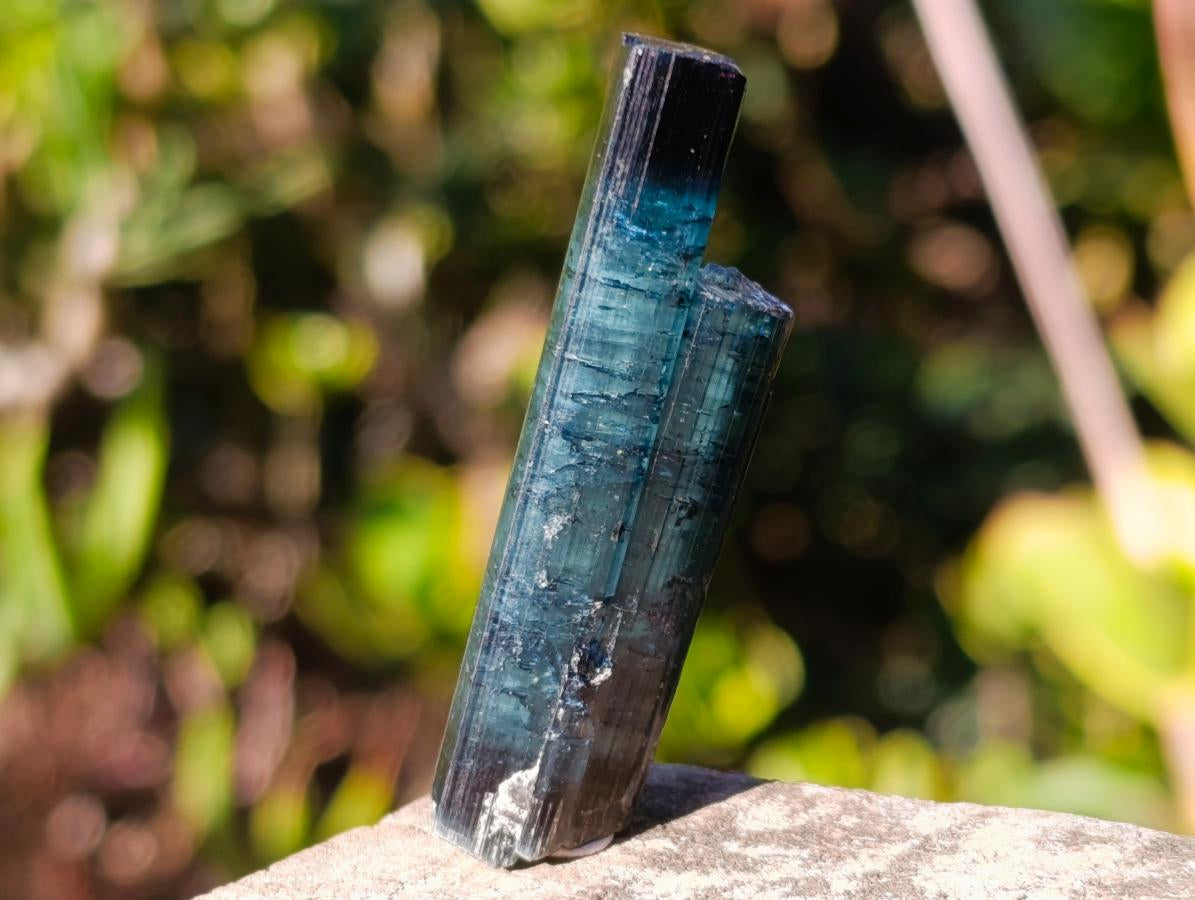Natural Ultra Rare Blue Indicolite Tourmaline Crystal x 1 From Karibib, Namibia