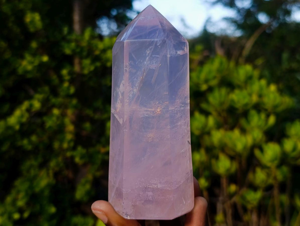 Polished Large Gemmy Pink Rose Quartz Display Crystal x 1 From Ambatondrazaka Madagascar