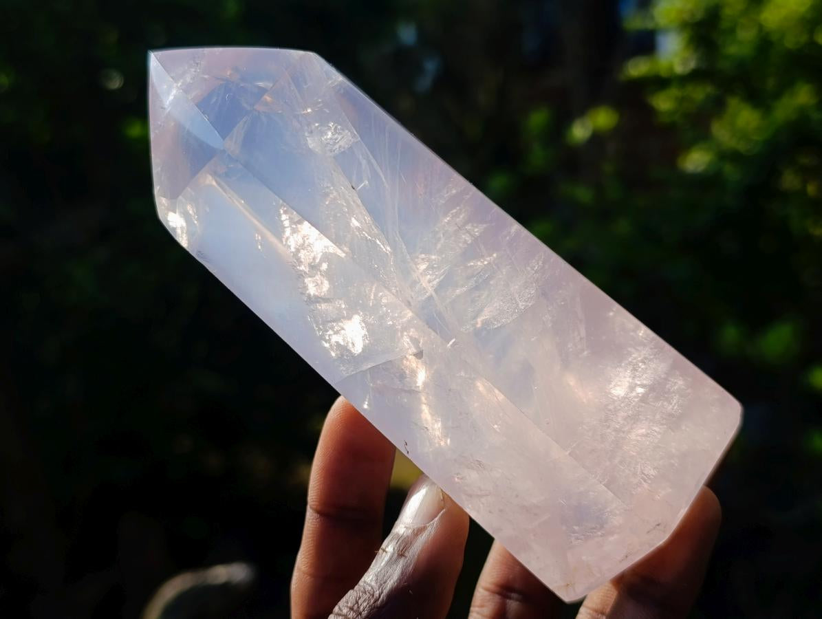 Polished Large Gemmy Pink Rose Quartz Display Crystal x 1 From Ambatondrazaka Madagascar