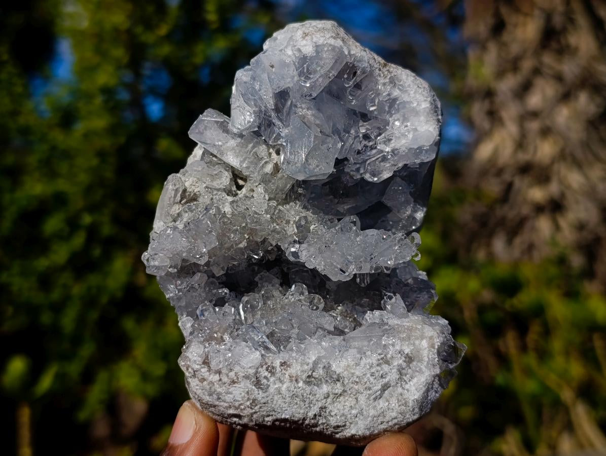 Natural Cabinet Size Blue Celestite Crystal Specimen x 1 From Sakoany Madagascar