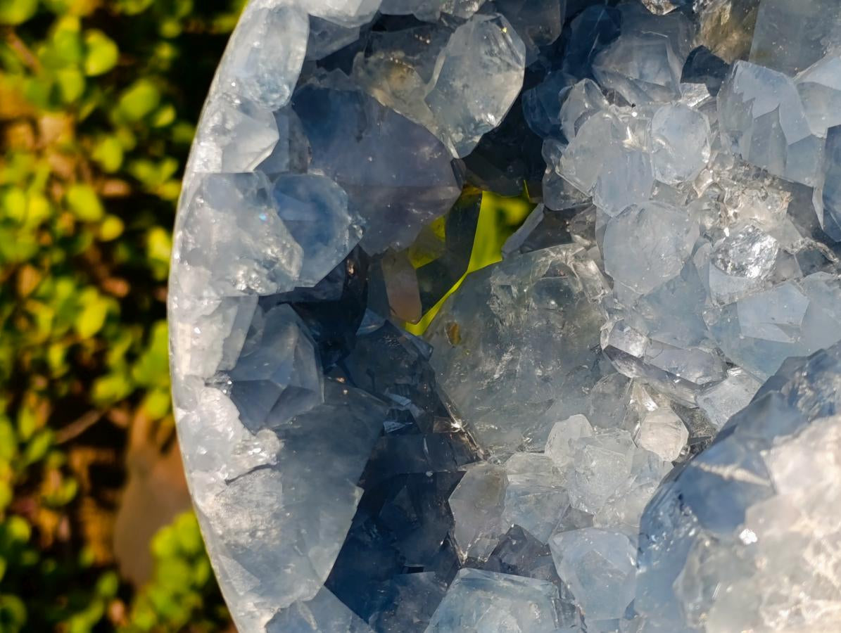 Polished and Natural Exceptional Blue Celestite Display Geode x 1 From Sakoany Madagascar