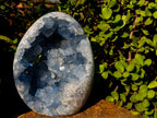 Polished and Natural Exceptional Blue Celestite Display Geode x 1 From Sakoany Madagascar