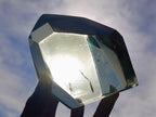 Polished Large Bright and Clear Aqua Silica Display Crystal x 1 From South Africa