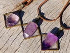 Hand Made Window Amethyst Crystal Necklaces - Sold Per Item - From Akansobe, Madagascar