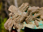 Natural Classic Criss Cross Barite and Malachite Specimen x 1 From Shinkolobwe Mine, Congo