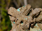 Natural Classic Criss Cross Barite and Malachite Specimen x 1 From Shinkolobwe Mine, Congo