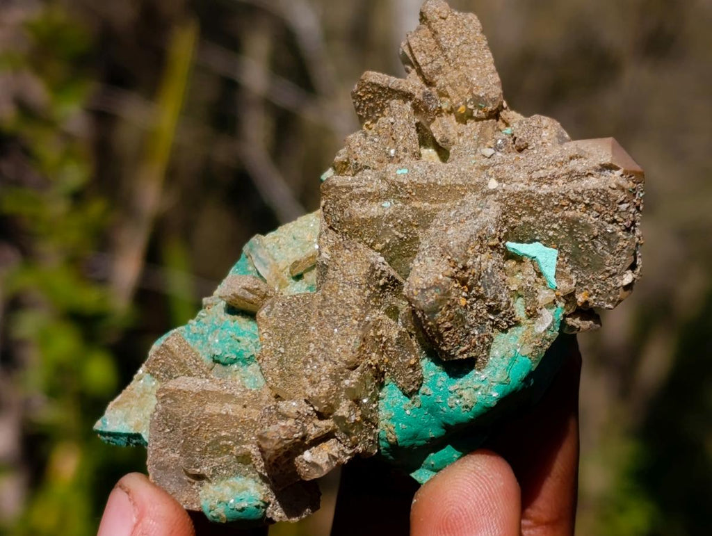 Natural Classic Criss Cross Barite and Malachite Specimen x 1 From Shinkolobwe Mine, Congo