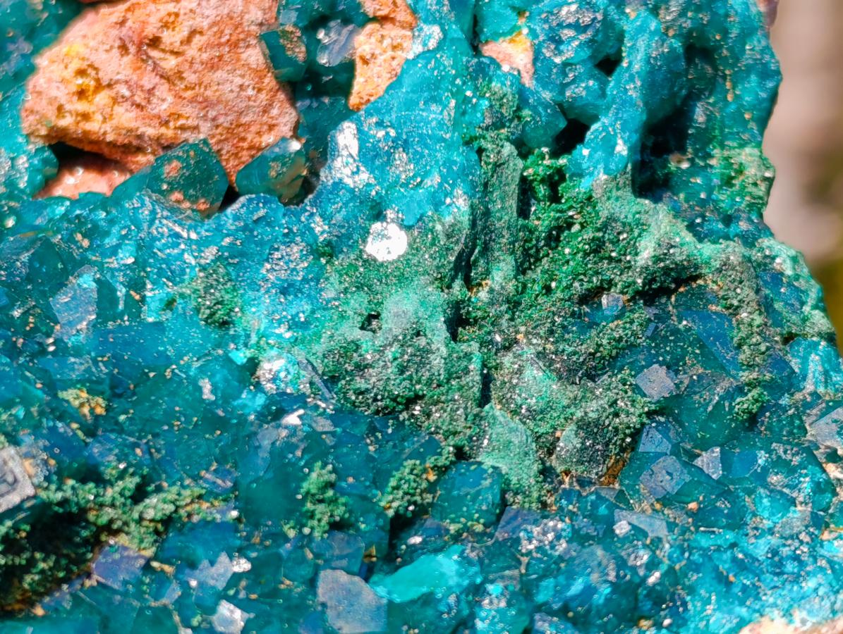 Natural Gorgeous Large Dioptase Specimen on a Dolomite Matrix x 1 From Mashamba East, Congo