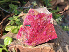 Natural Bright Pink Salrose Cobaltoan Dolomite Specimen with Crystalline Malachite x 1 From Kakanda, Congo