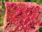 Natural Bright Pink Salrose Cobaltoan Dolomite Specimen with Crystalline Malachite x 1 From Kakanda, Congo