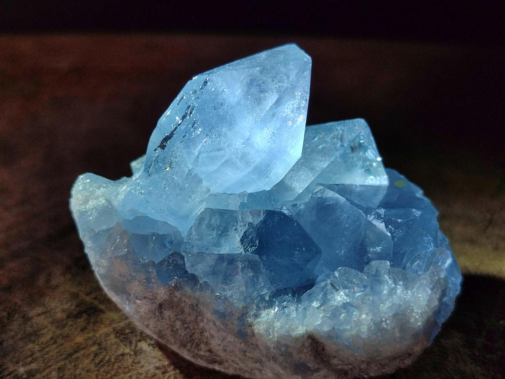 Natural Small Celestite Cluster Specimen x 1 From Sakoany Madagascar