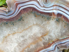 Polished One Side Pair of Red Shashe River Agate Slices with Matching Concentric Ring Patterns x 1 From Shashe River, Zimbabwe