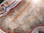 Polished One Side Pair of Red Shashe River Agate Slices with Matching Concentric Ring Patterns x 1 From Shashe River, Zimbabwe