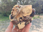 Natural Fluorescent Erongo Smokey Quartz Cluster with Fluorite, Hyalite and Muscovite Mica x 1 From Erongo, Namibia