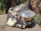 Natural Fluorescent Erongo Smokey Quartz Cluster with Fluorite, Hyalite and Muscovite Mica x 1 From Erongo, Namibia
