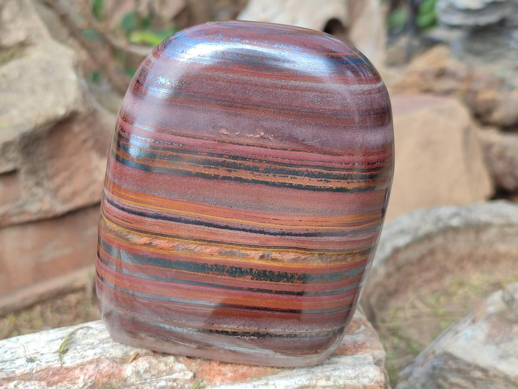Polished Unique Striped Ironstone Jasper Display Piece x 1 From Prieska, South Africa