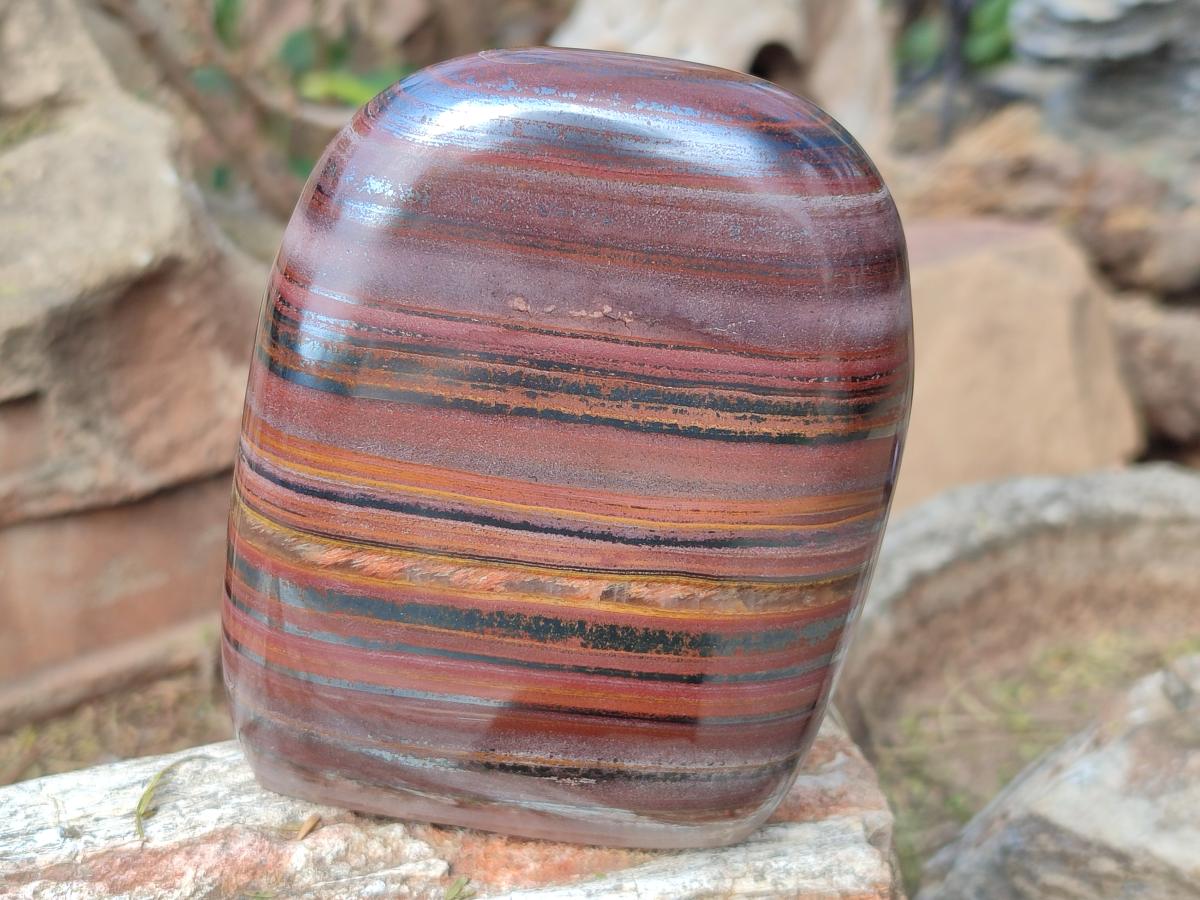 Polished Unique Striped Ironstone Jasper Display Piece x 1 From Prieska, South Africa