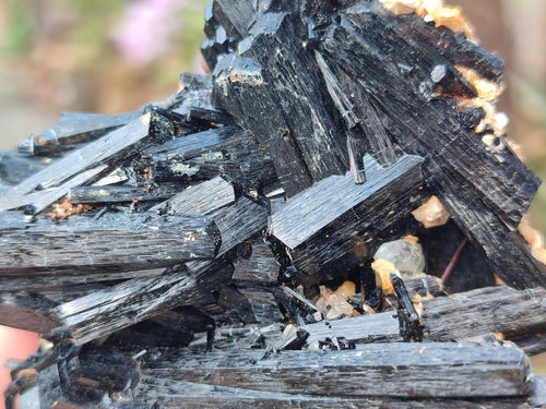 Natural Multi-Terminated Splayed Schorl Fluorite and Muscovite Specimen x 1 From Erongo, Namibia