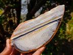 Polished One Side Set of 4 Matching Sardonyx Agate Slices x 1 From Zimbabwe