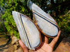 Polished One Side Set of 4 Matching Sardonyx Agate Slices x 1 From Zimbabwe