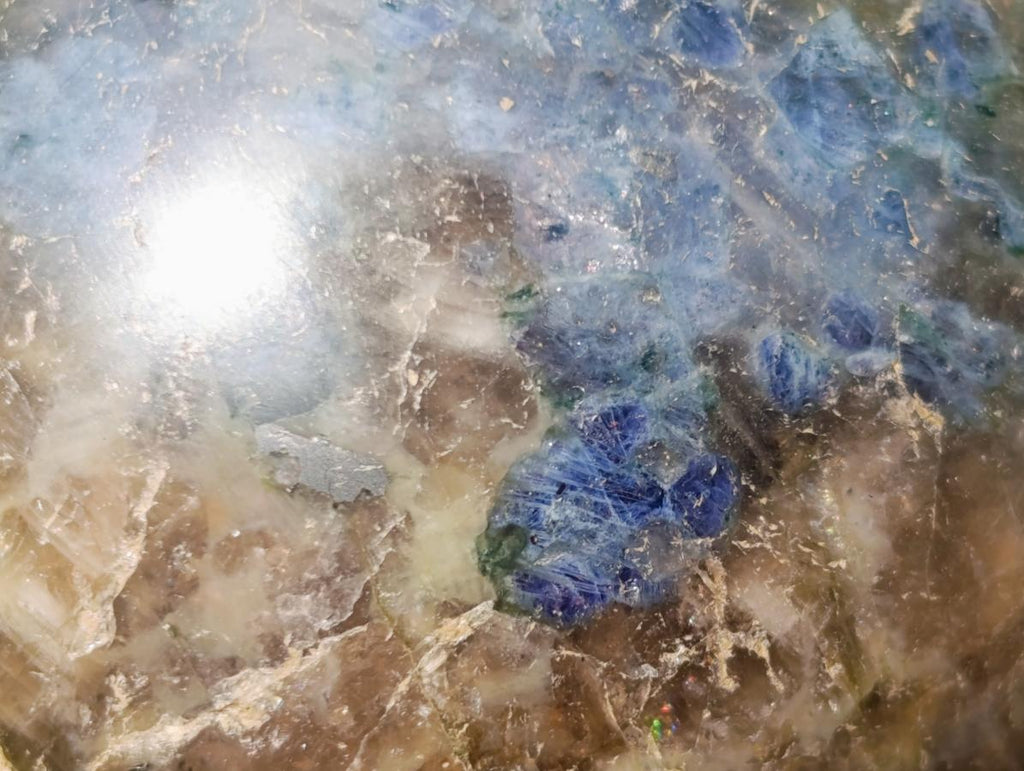 Polished "Water Sapphire" Iolite Sphere x 1 From Madagascar