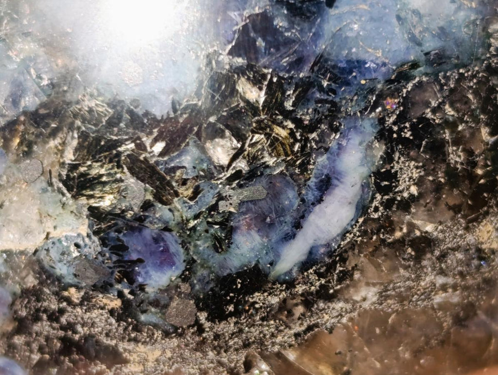 Polished "Water Sapphire" Iolite Sphere x 1 From Madagascar
