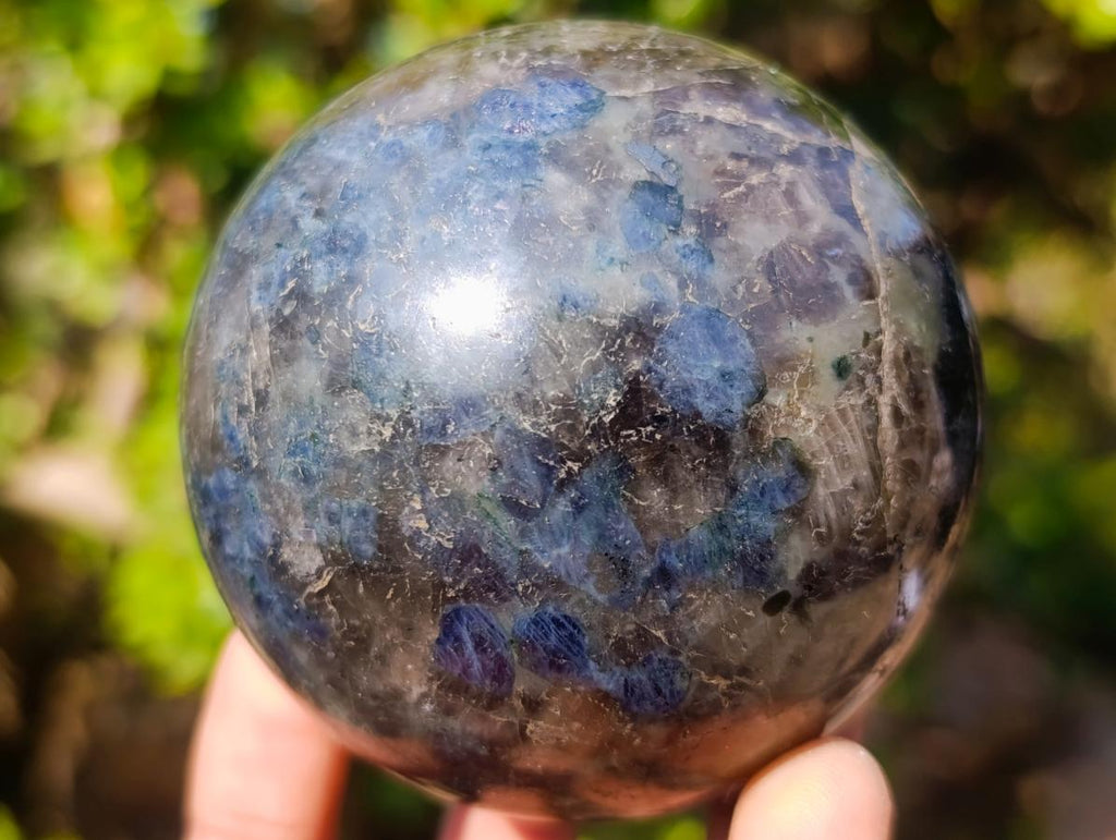 Polished "Water Sapphire" Iolite Sphere x 1 From Madagascar