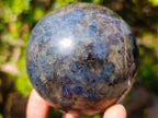 Polished "Water Sapphire" Iolite Sphere x 1 From Madagascar