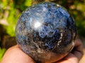 Polished "Water Sapphire" Iolite Sphere x 1 From Madagascar