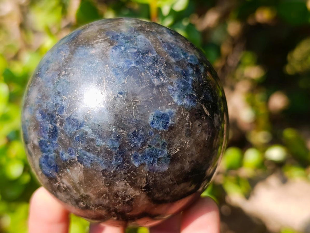 Polished "Water Sapphire" Iolite Sphere x 1 From Madagascar