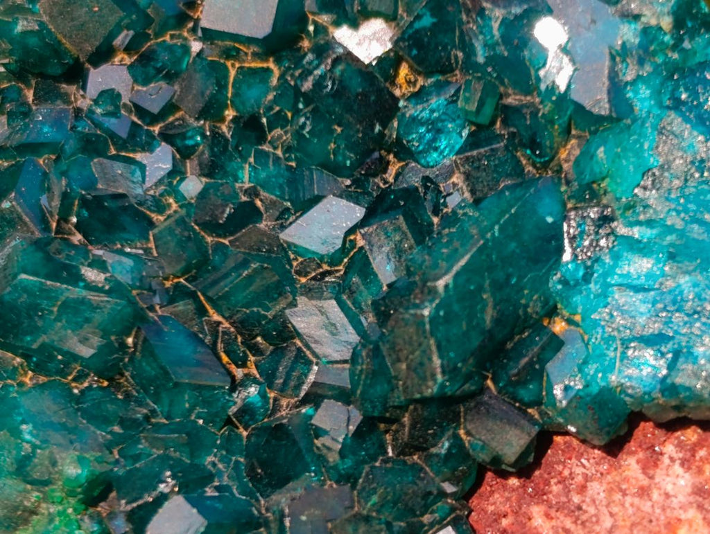 Natural Small 6.6 cm Dioptase Specimen on a Dolomite Matrix x 1 From Mashamba East Mine, Congo