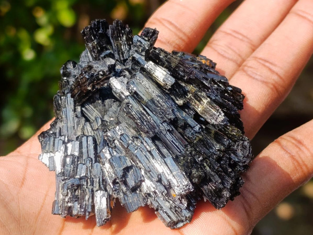 Natural Multi Terminated Splayed Black Schorl Tourmaline Floater Specimen x 1 From Erongo, Namibia