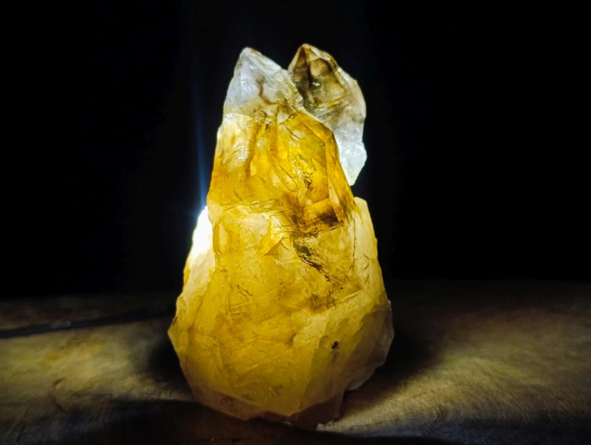 Natural Large Twin Smokey Brandberg Quartz Crystal x 1 From Brandberg, Namibia