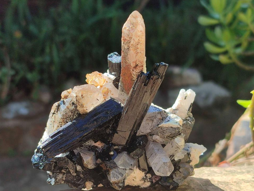 Natural Erongo Quartz Cluster with Associated Minerals x 1 From Erongo, Namibia