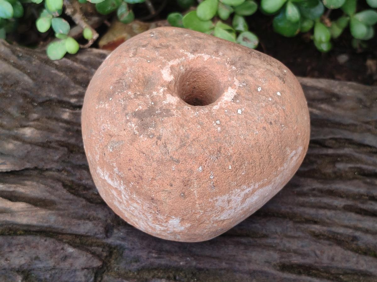 Hand Made Prehistoric African Bored Stone (!Kwe) Iron Age Artifact x 1 From Lydenburg, South Africa