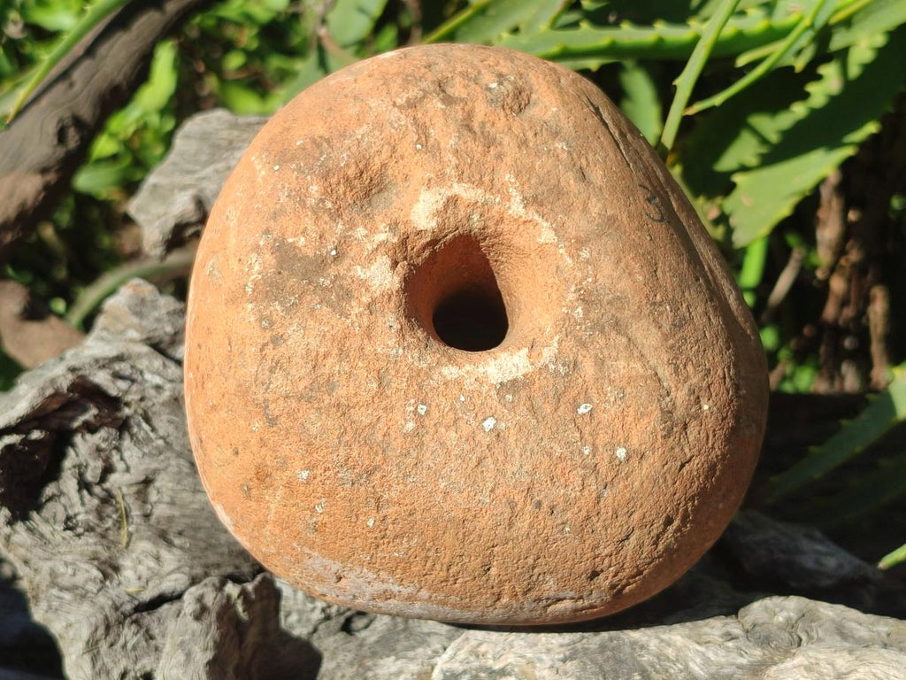 Hand Made Prehistoric African Bored Stone (!Kwe) Iron Age Artifact x 1 From Lydenburg, South Africa