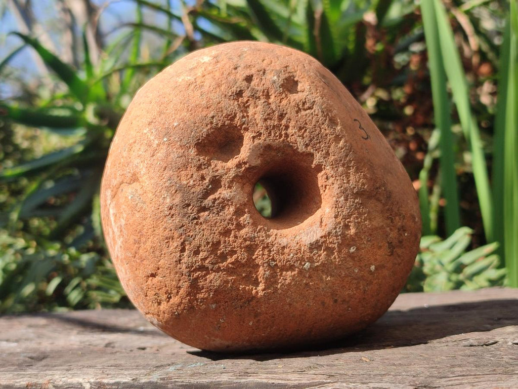 Hand Made Prehistoric African Bored Stone (!Kwe) Iron Age Artifact x 1 From Lydenburg, South Africa