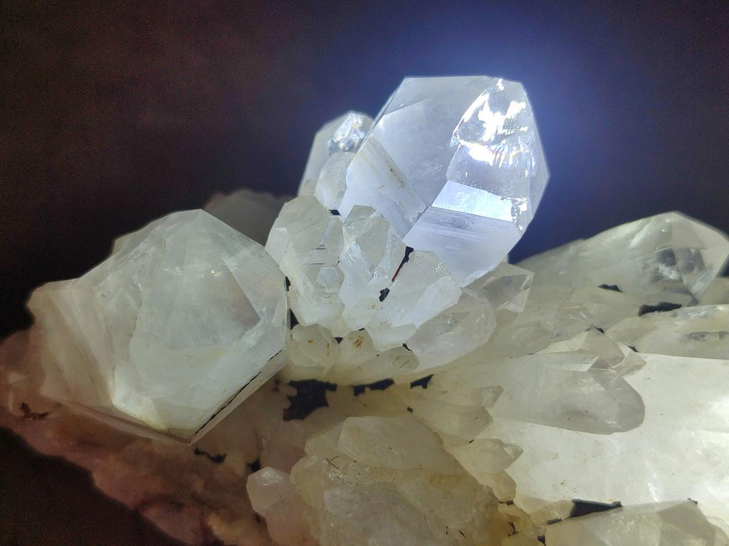 Natural Cascading Ambositra Clear Candle Quartz Crystal Cluster x 1 From Ambositra, Madagascar