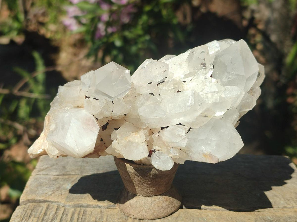 Natural Cascading Ambositra Clear Candle Quartz Crystal Cluster x 1 From Ambositra, Madagascar